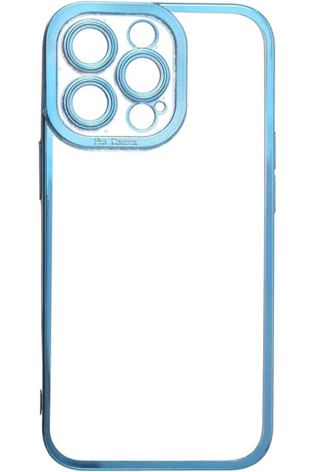 غطاء خلفي بلاستيكي لجهاز ابل ايفون 13 برو، فيروزي - 1