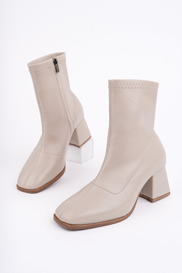 CNG-2001 Kalın Topuklu Streç Bot - 1