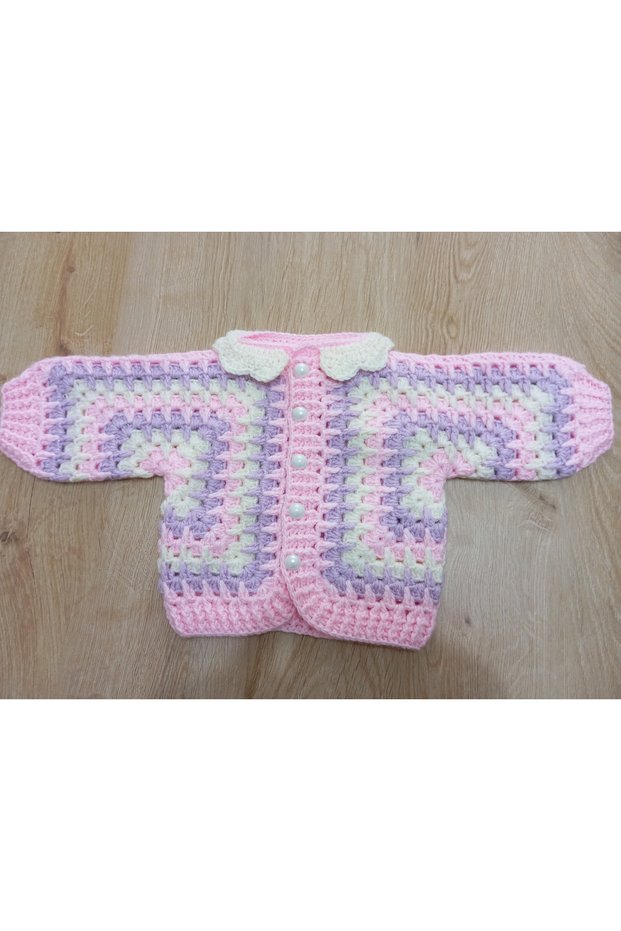 Hand-knitted baby cardigan