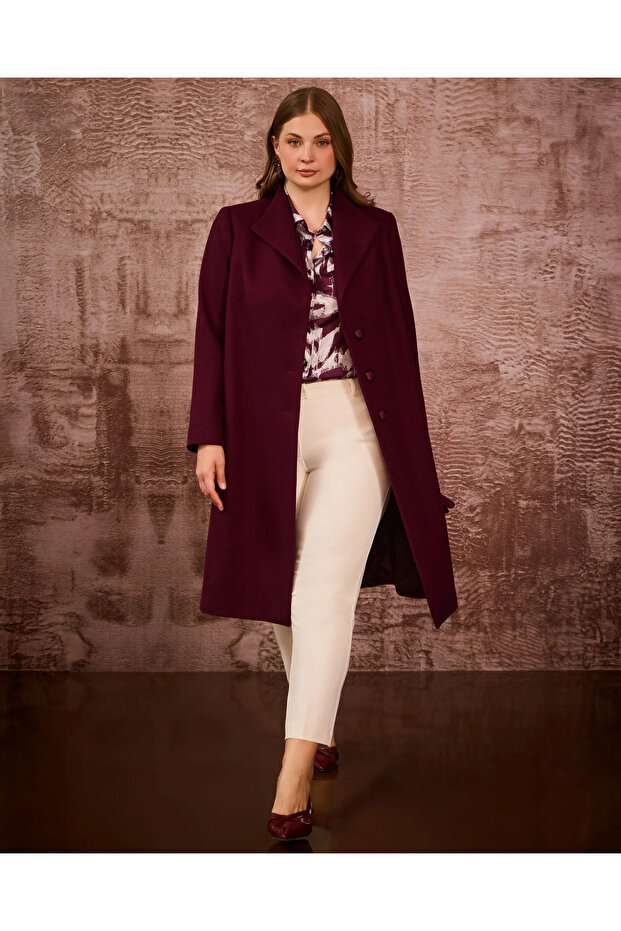 معطف كبير الحجم بأزرار - 1