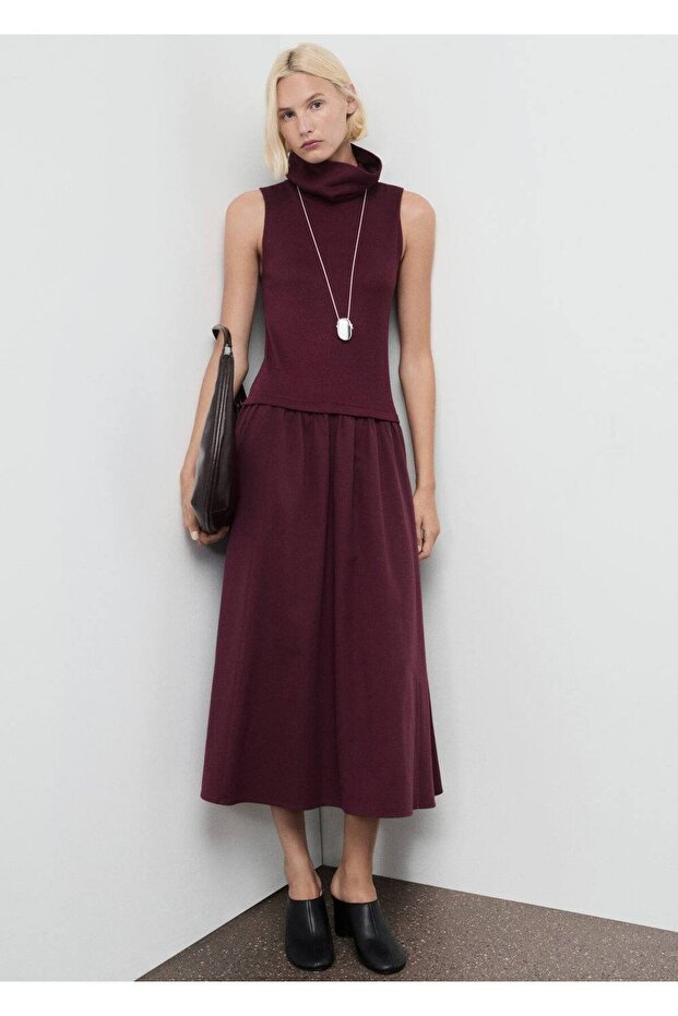 Huni yaka elbise - 2