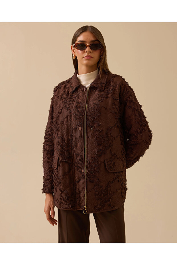 Patterned Textured Anorak - 2