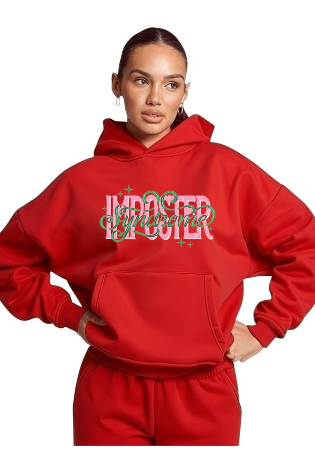 Unisex Imposter Colorful Custom Printed Cotton Oversize Hooded Sweatshirt