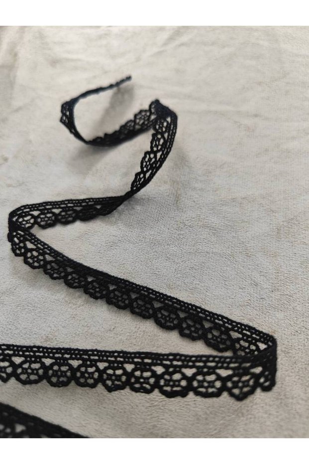 Cotton Kopanaki Lace Eni 2 cm 5 Mt Model 21 Black