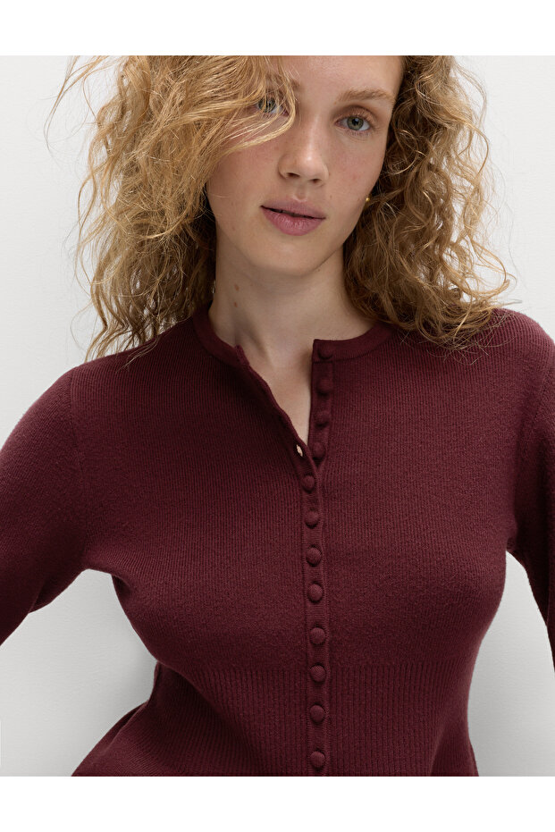 Soft Touch Yuvarlak Yaka Hırka - 4