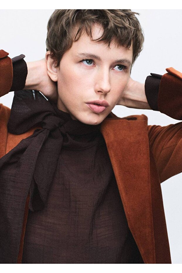 Cepli kadife blazer ceket - 6