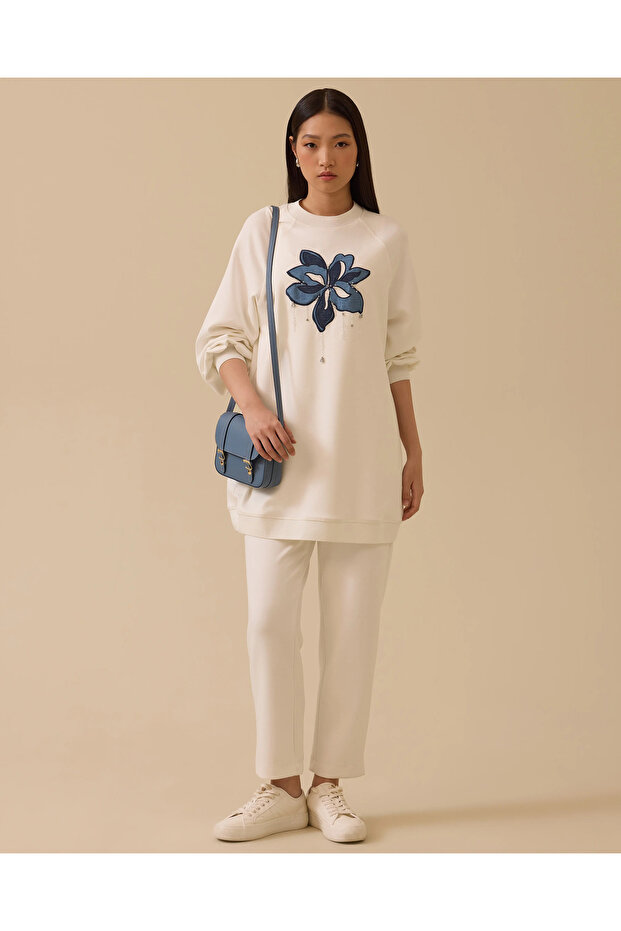 Nakış Detaylı Sweatshirt - 1