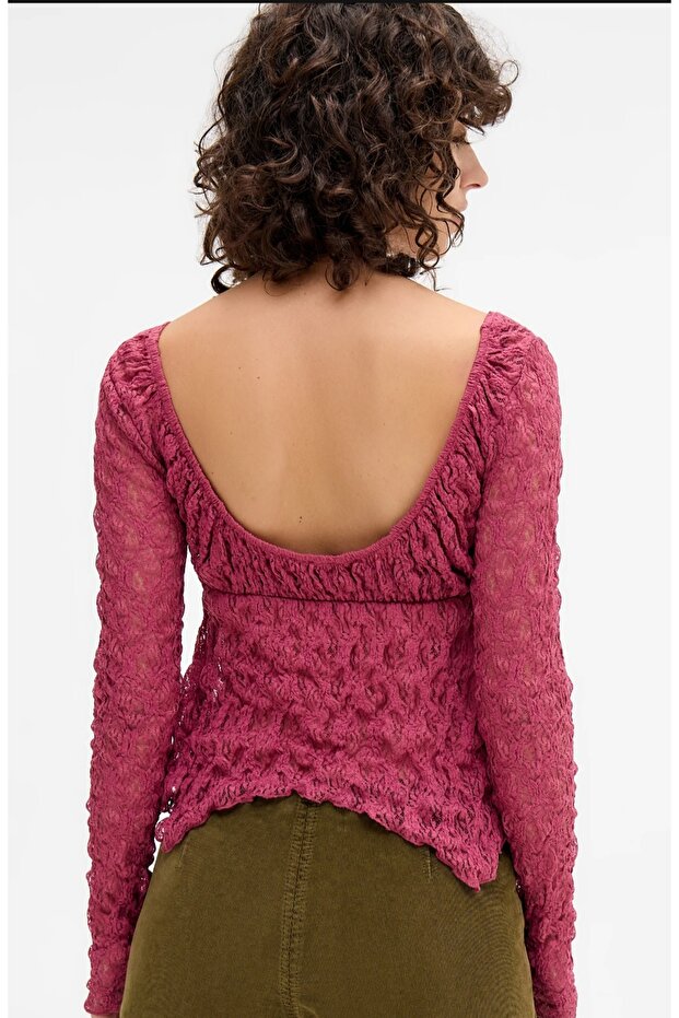 بلوزة دانتيل شفافة - 2