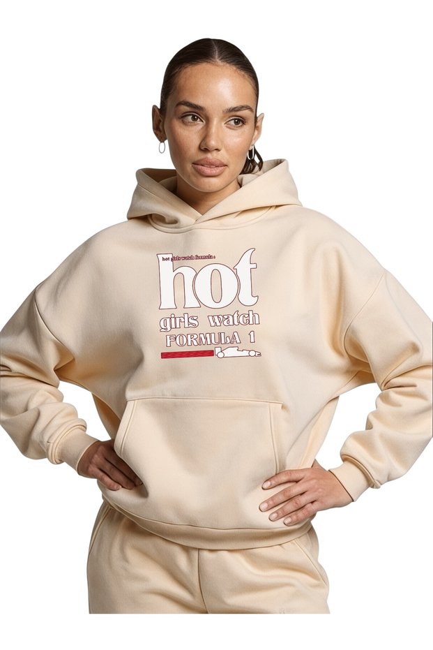 Unisex Hot Girls Formula Colorful Custom Printed Cotton Oversize Hooded Sweatshirt
