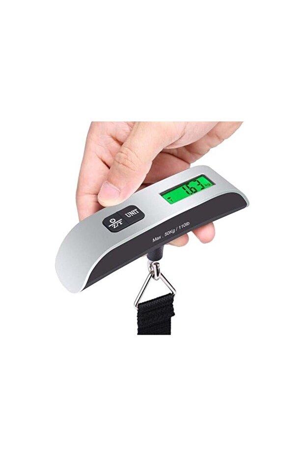 LCD Display Portable Digital Luggage Weighing Scale (Silver)