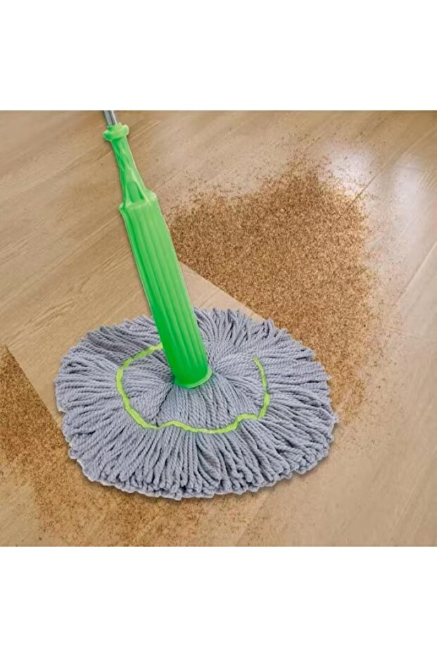 Quick-Wring Mop, Super Absorbent, 360° Rotation, Ergonomic Design, Wet and Dry - 6