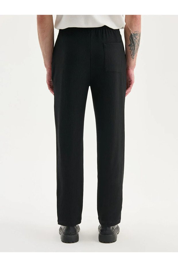 LCW Vision Siyah Standart Kalıp Erkek Dokulu Pantolon - 3