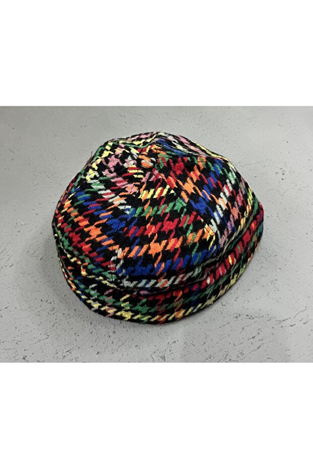 Yün Dokulu Unisex Balıkçı Şapka – Vintage Docker Model - Astarlı - Cırtlı - 2