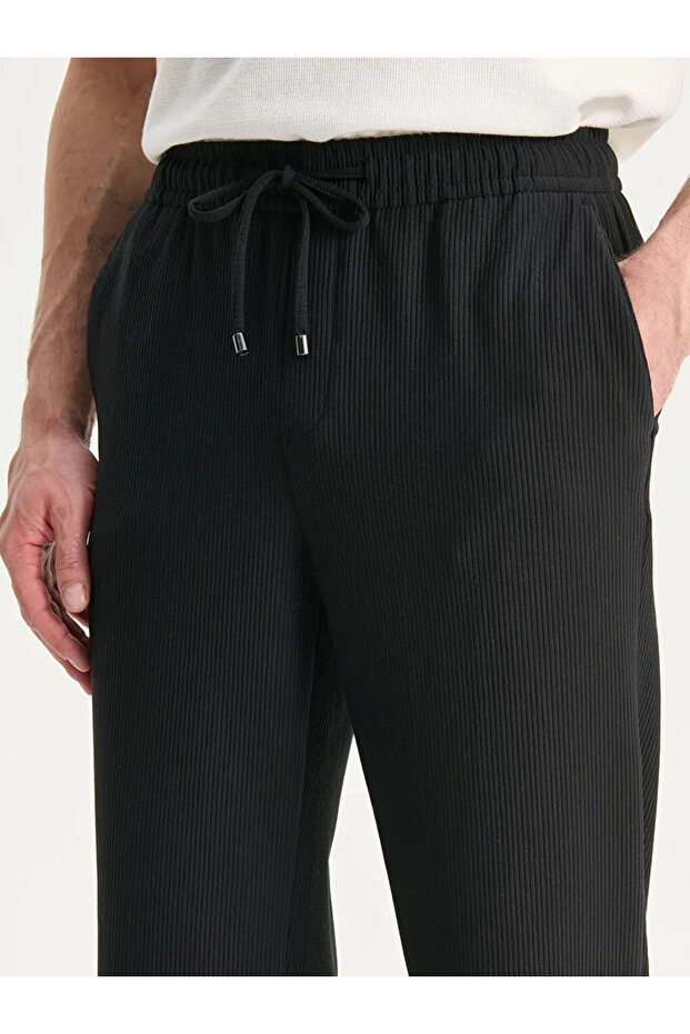 LCW Vision Siyah Standart Kalıp Erkek Dokulu Pantolon - 2