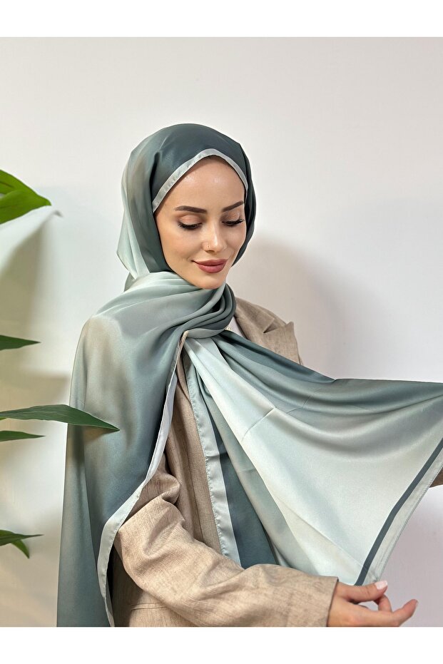 Modal Degrade Şal - Çağla Yeşili - 2