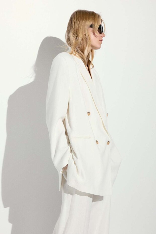 سترة من مزيج الكتان - 4