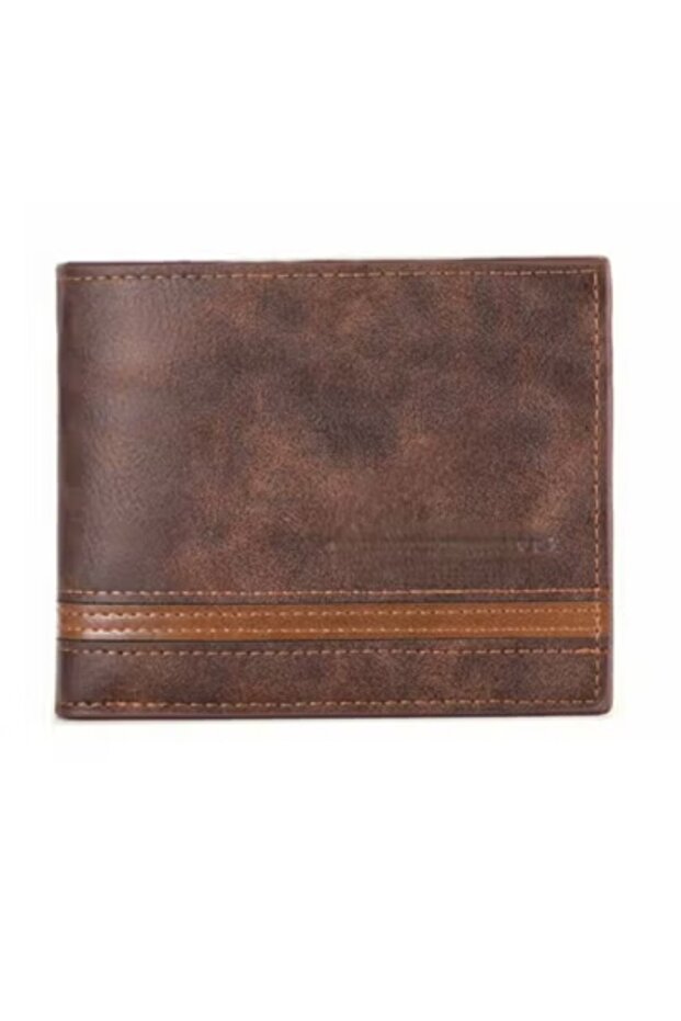 New men's wallet with multiple pockets and features, attractive and in European and American style, short and casual - 3
