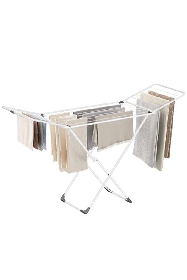 Clothes Drying Rack Metal Laundry Drying Rack Foldable Space-Saving Free-Standing Airer