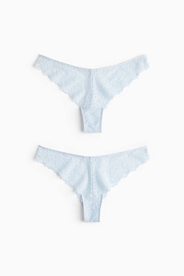 2-pack lace Brazilian briefs
