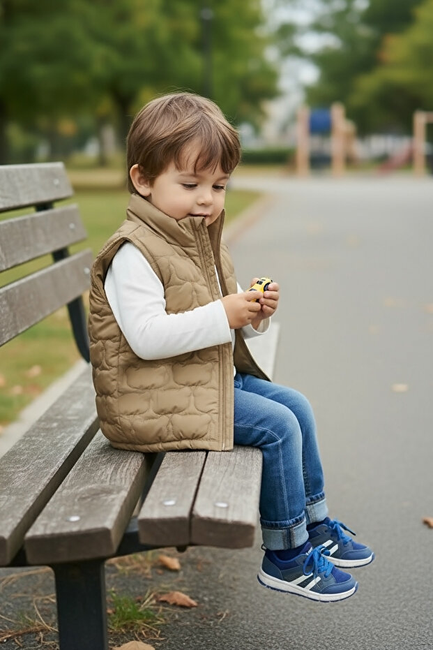 سترة للأولاد مبطنة بنمط دمية الدب - 2