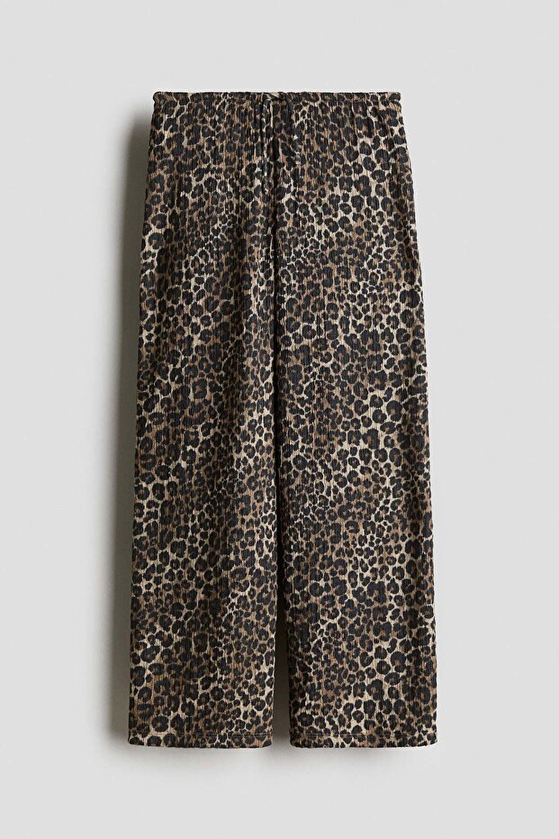 Textured jersey trousers