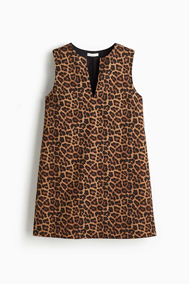 Twill shift dress