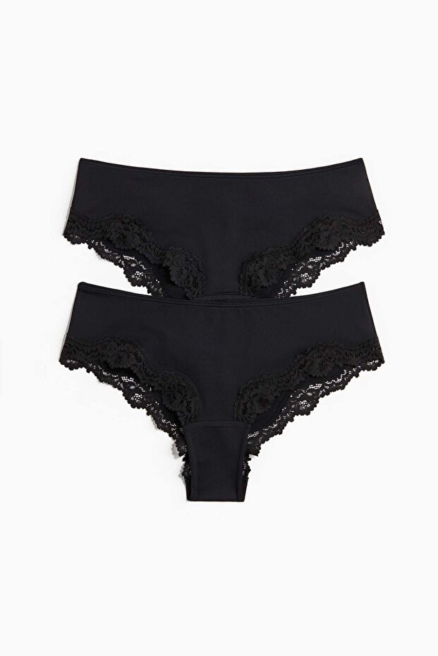 قطعتان من الملابس الداخلية النسائية المصنوعة من الألياف الدقيقة - 5