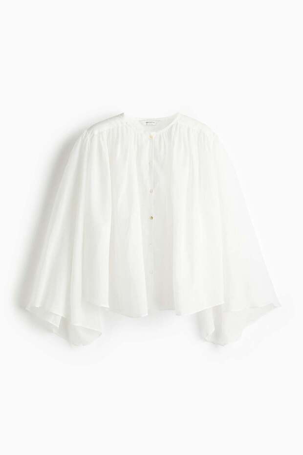Voluminous ramie blouse - 4