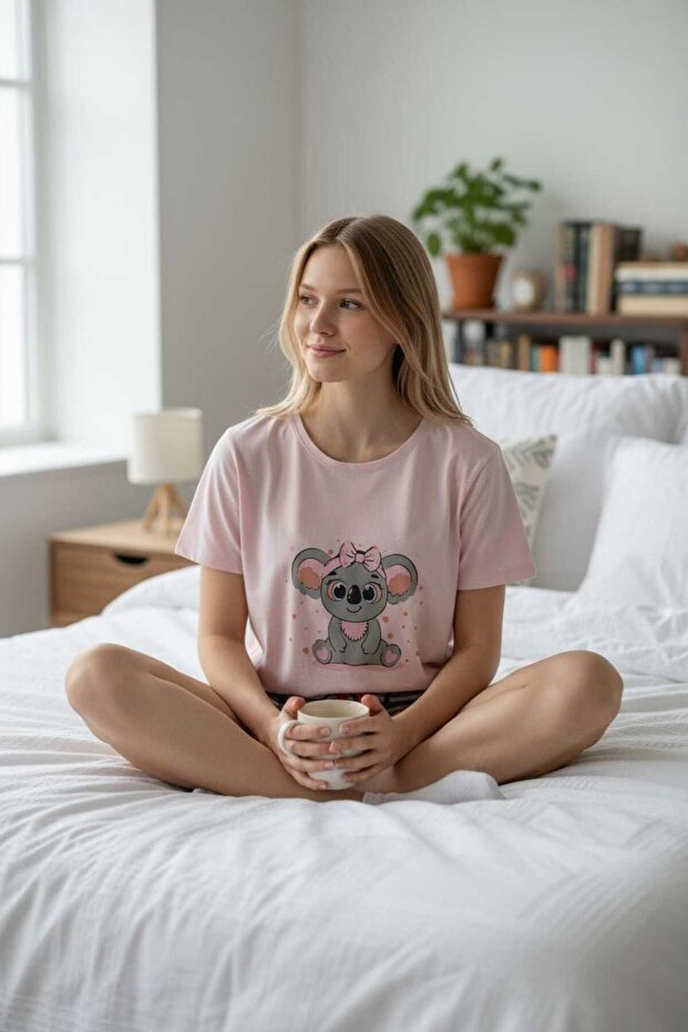 Women's T-Shirt Printed Shorts Set 2-Piece