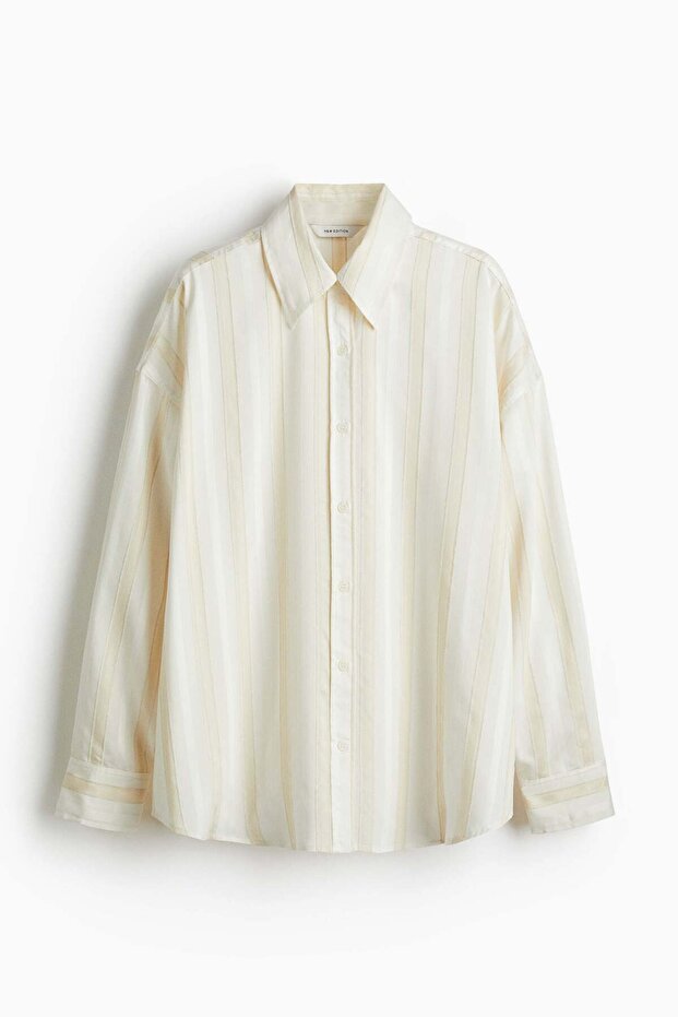 Oversized dobby-weave shirt