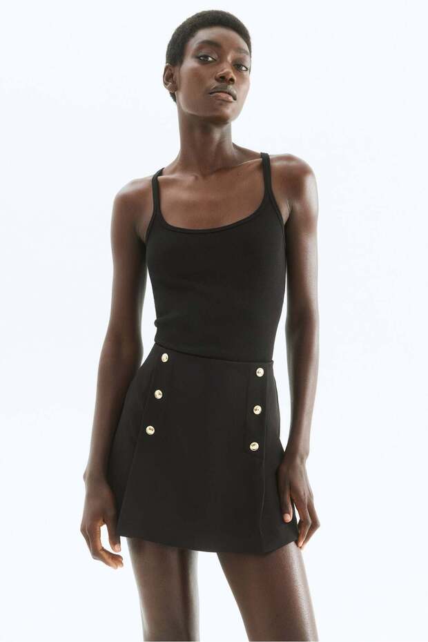 Button-front skort - 4