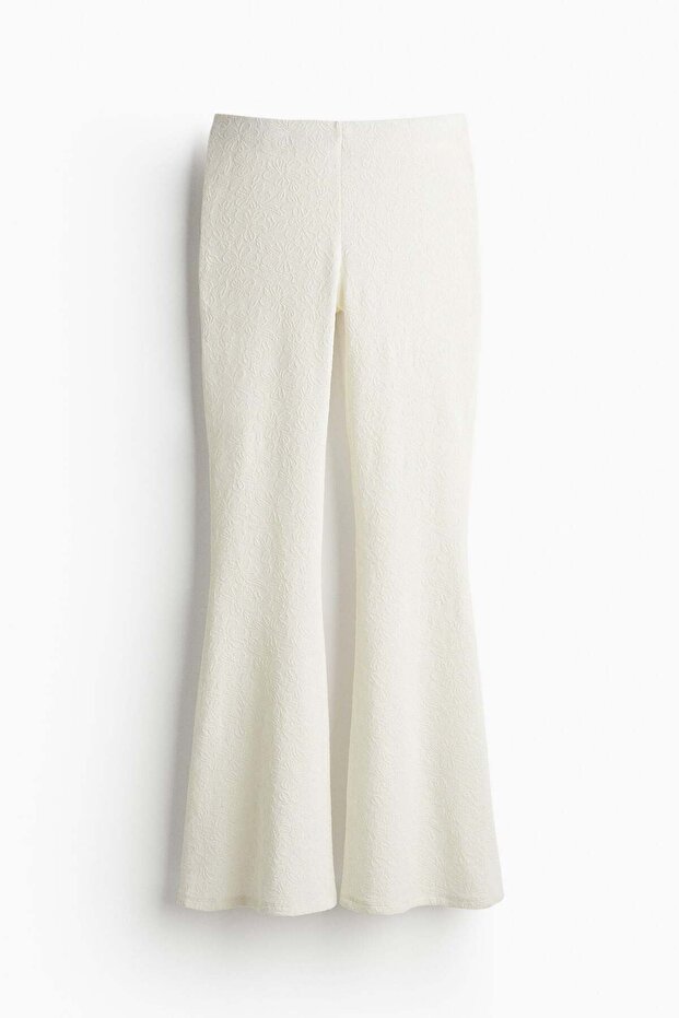 Textured jersey trousers