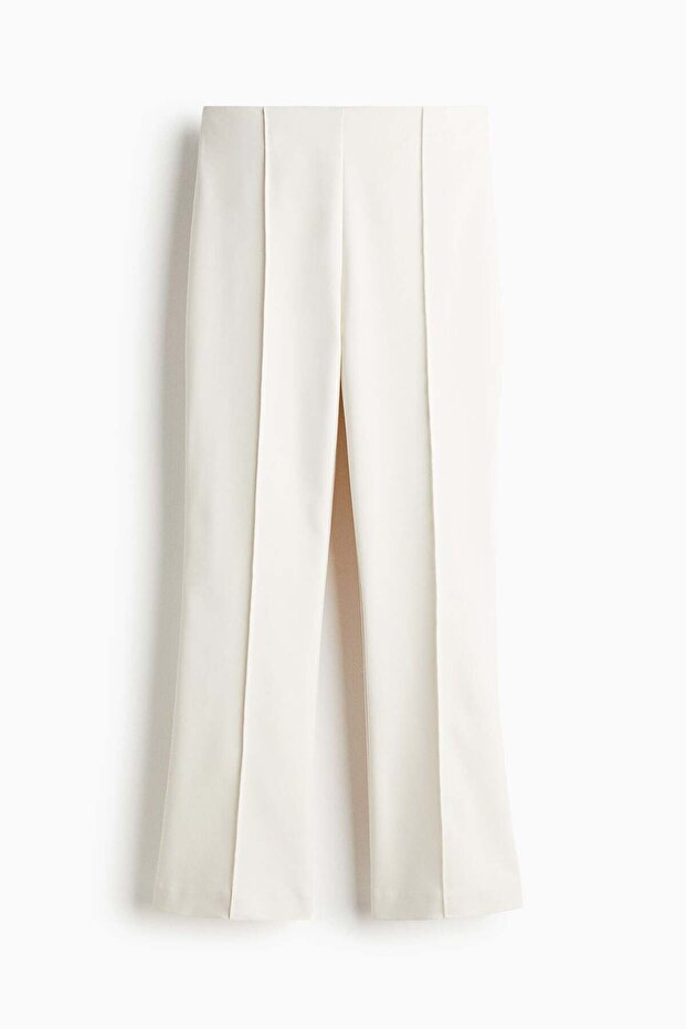 Flared crease-front trousers