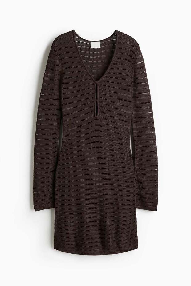 Pointelle-knit dress