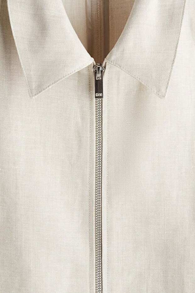 سترة من مزيج الكتان بقصّة عادية - 8