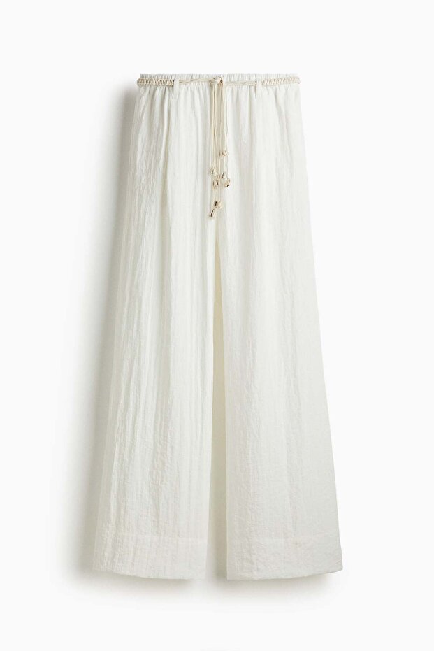 Macramé-belt trousers