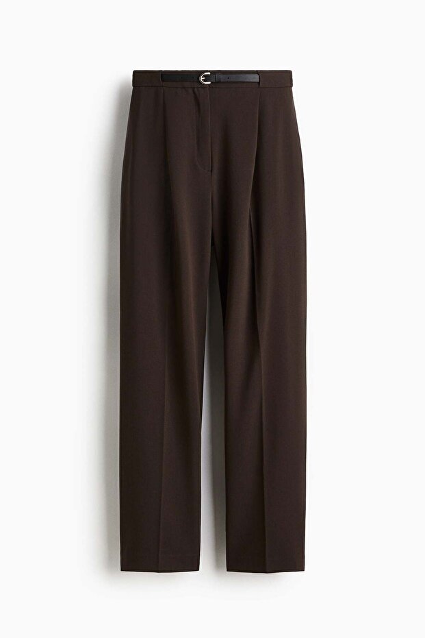 Tailored belted trousers