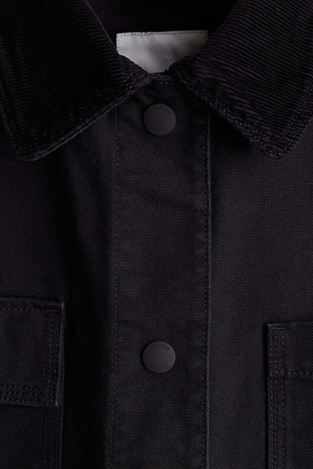 Corduroy-collar jacket - 8