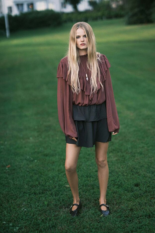 Flared mini skirt - 3