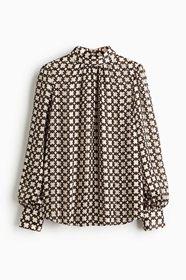 بلوزة بياقة قائمة - 5