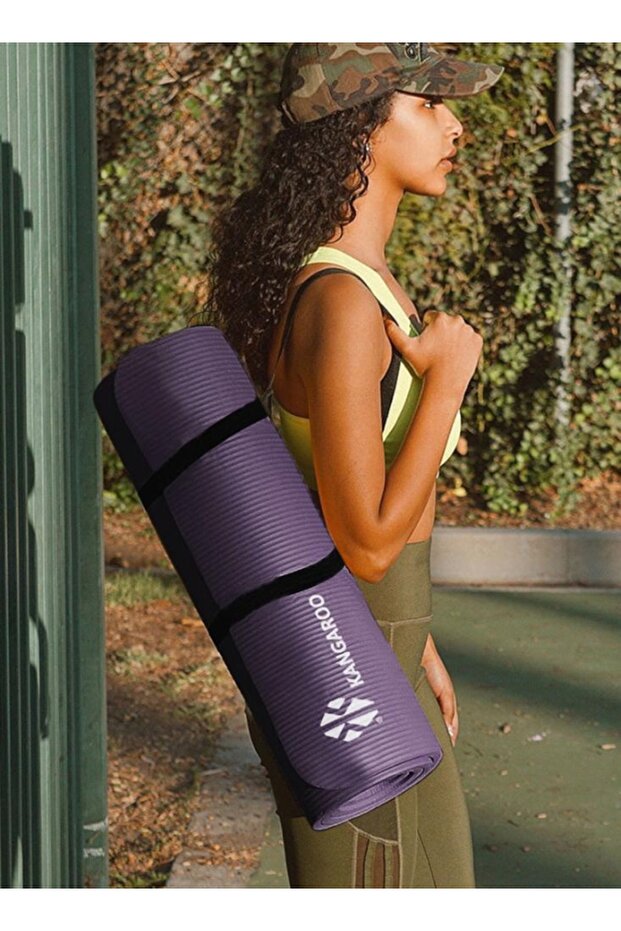 Kangaroo 15mm Exercise Mat with Kangaroo 5 Level Rubber Resistance Band Loop Set - 4