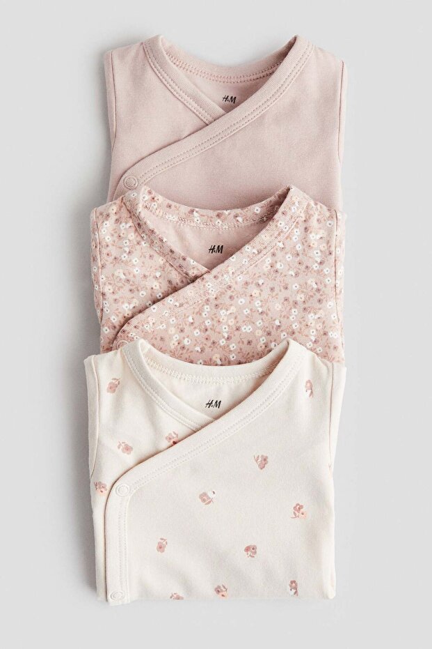 مجموعة من 3 بدلات للجسم ملفوفة - 2