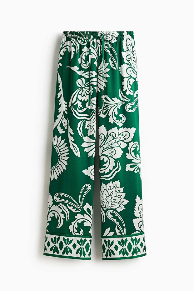 Patterned drawstring trousers - 5
