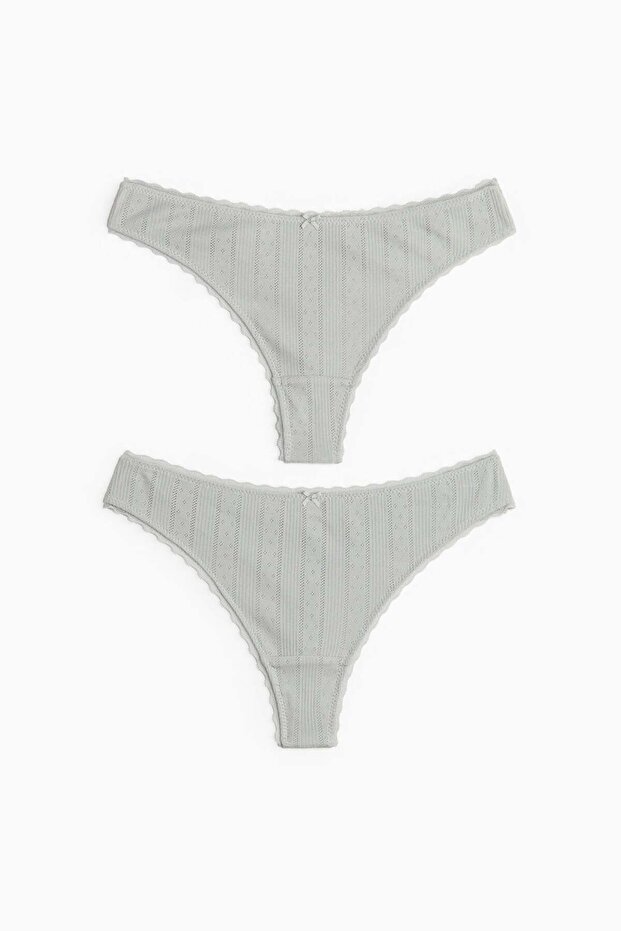 2-pack pointelle thong briefs