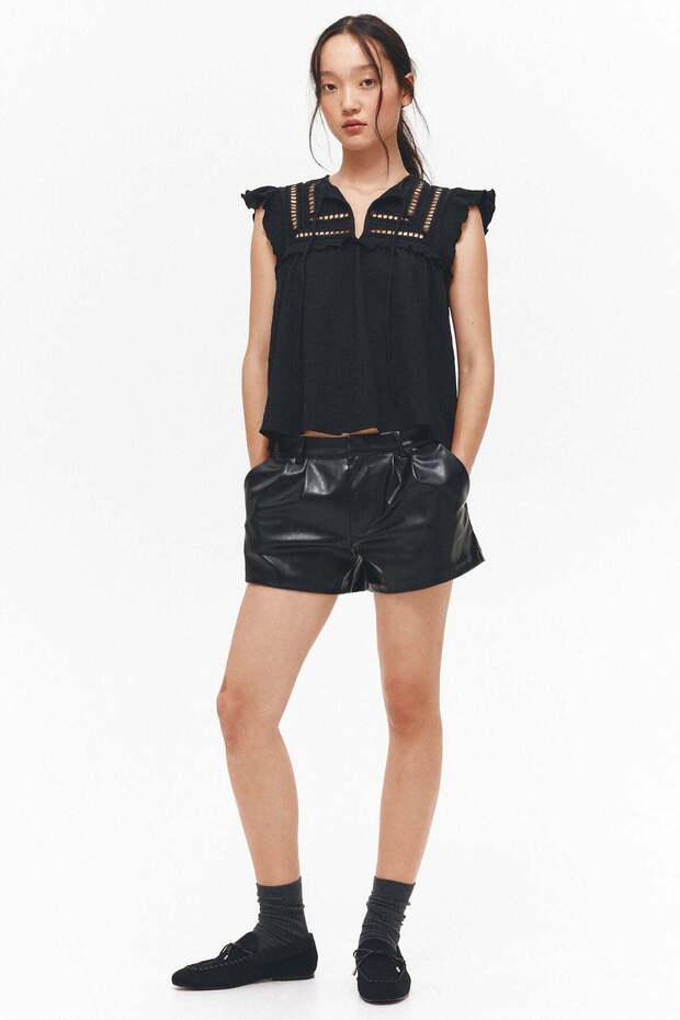 Textured jersey top - 4