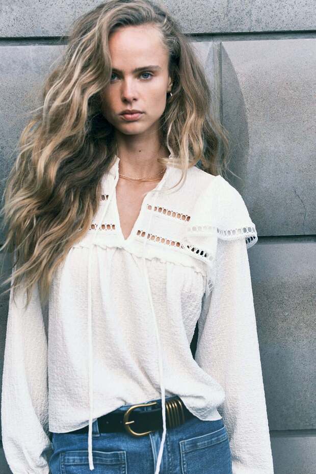 بلوزة جيرسيه مزخرفة - 5