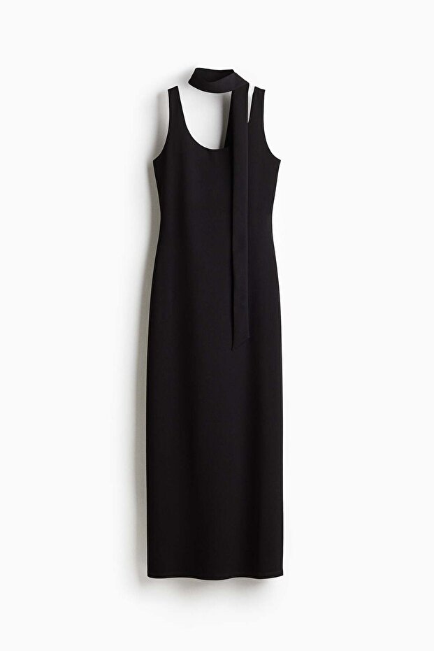 Bodycon dress with scarf