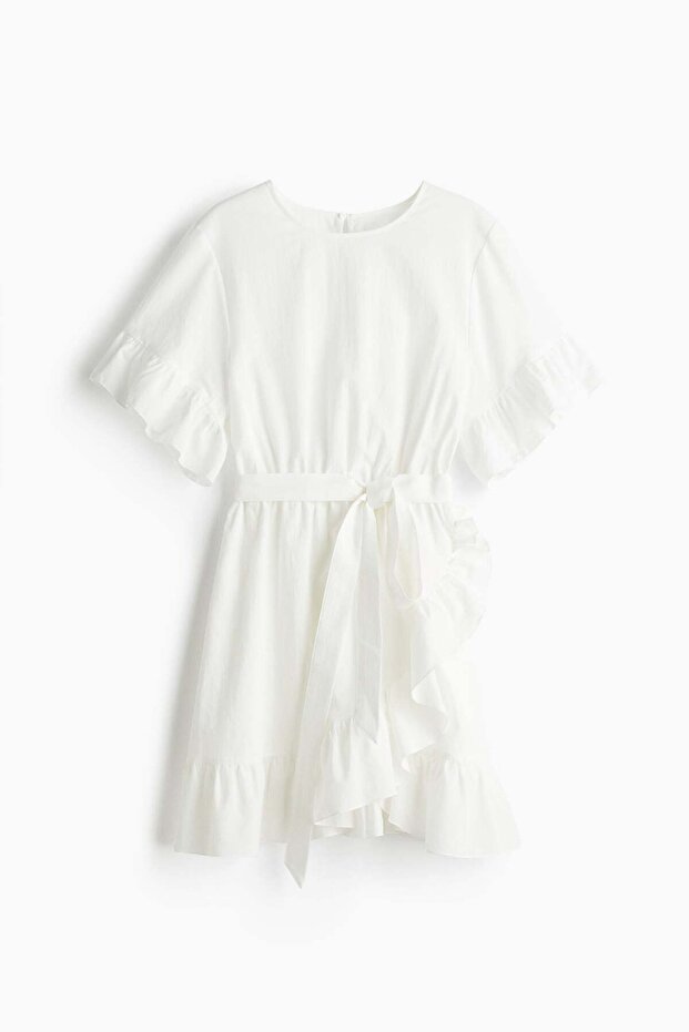 Frill-trimmed dress