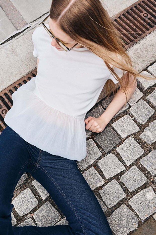 بلوزة بحاشية من الفقاعات - 2