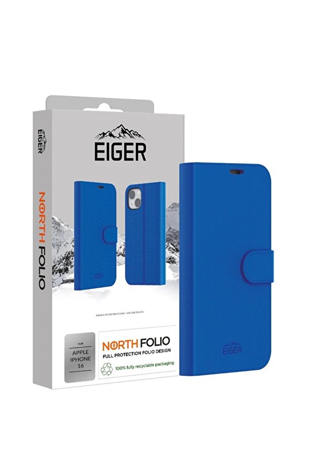 Θήκη North Folio iPhone 16 Μπλε - 1